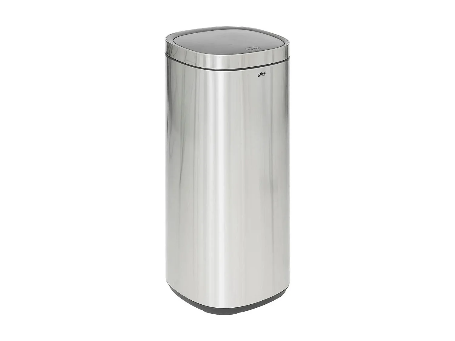 Poubelle de Cuisine Ouverture Pression "Inox" 50L Argent