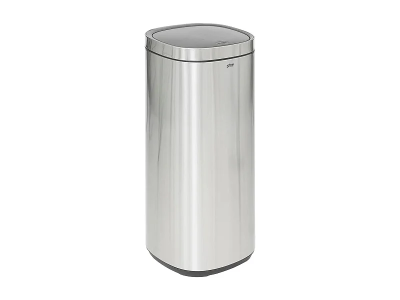 Poubelle de Cuisine Ouverture Pression "Inox" 50L Argent