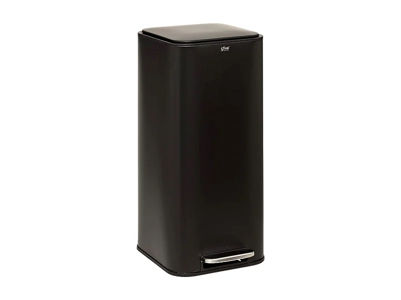 Poubelle de Cuisine à Pédale en Métal "Delta" 30L Noir
