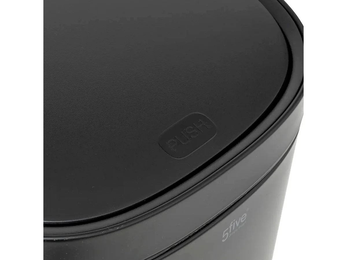 Poubelle de Cuisine Ouverture Pression "Inox" 50L Noir