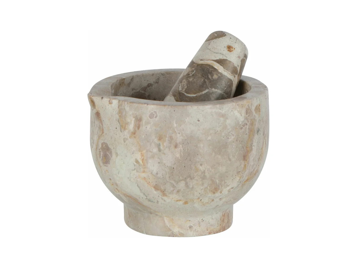 Mortier & Pilon en Marbre "Bali" 12cm Beige