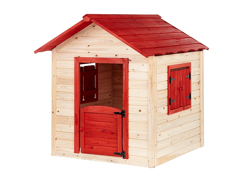 Cabane de jardin pour enfants PELOPIO Bois de sapin Marron clair