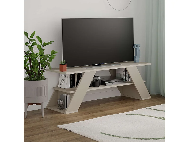 Mobile TV – 120 cm x 40 cm x 33,5 cm – Arenaria – pannello truciolare rivestito in melaminico