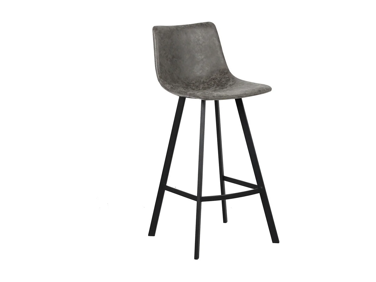 Chaise de comptoir OZON – PU gris – H108 x L49 x P47 cm