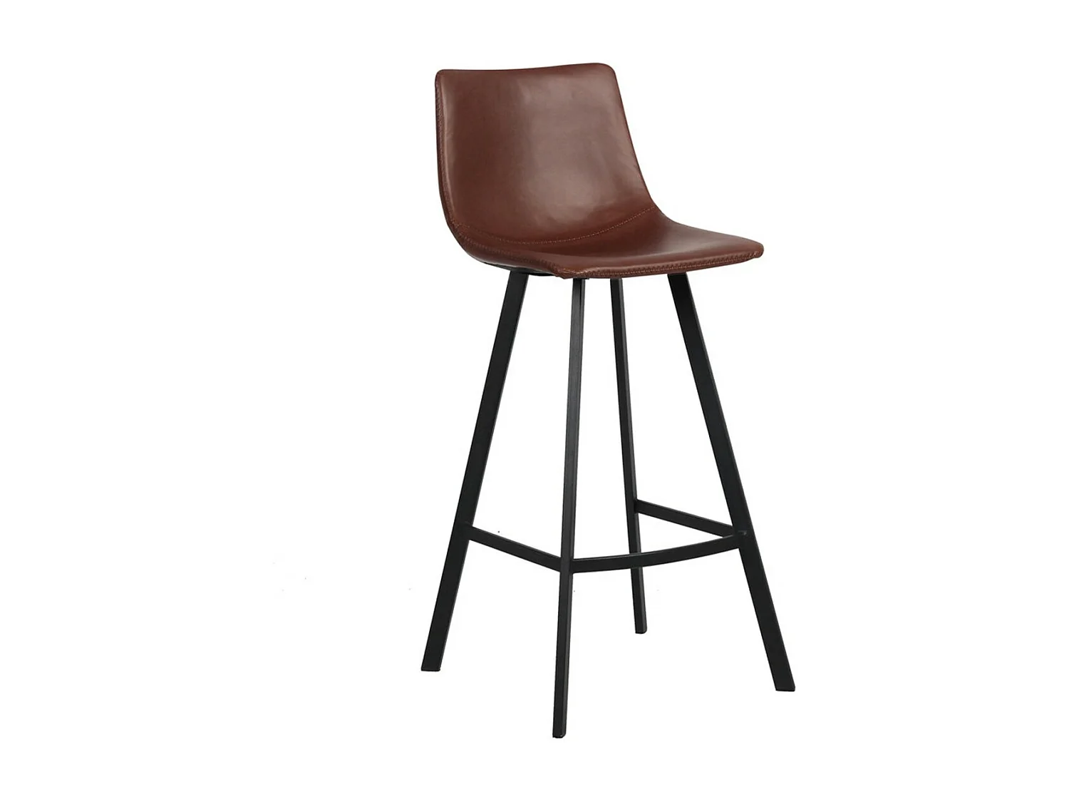 Barhocker 'Ozon' PU Cognac, Maße: H108 x B45 x T49 cm