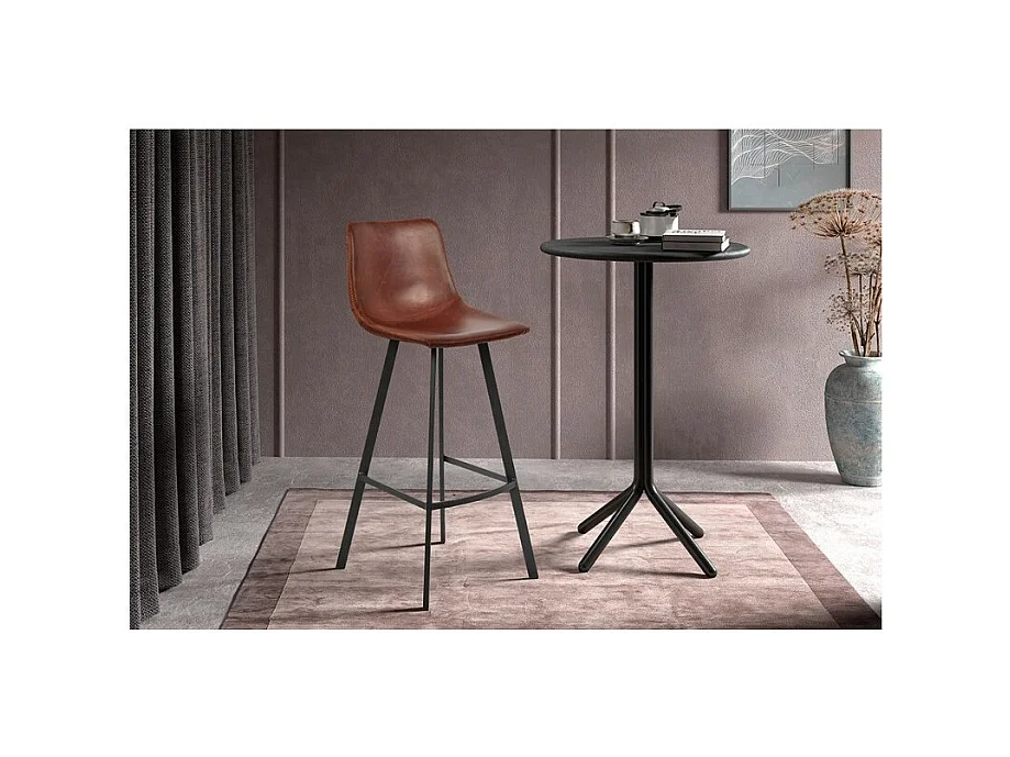 Barhocker 'Ozon' PU Cognac, Maße: H108 x B45 x T49 cm