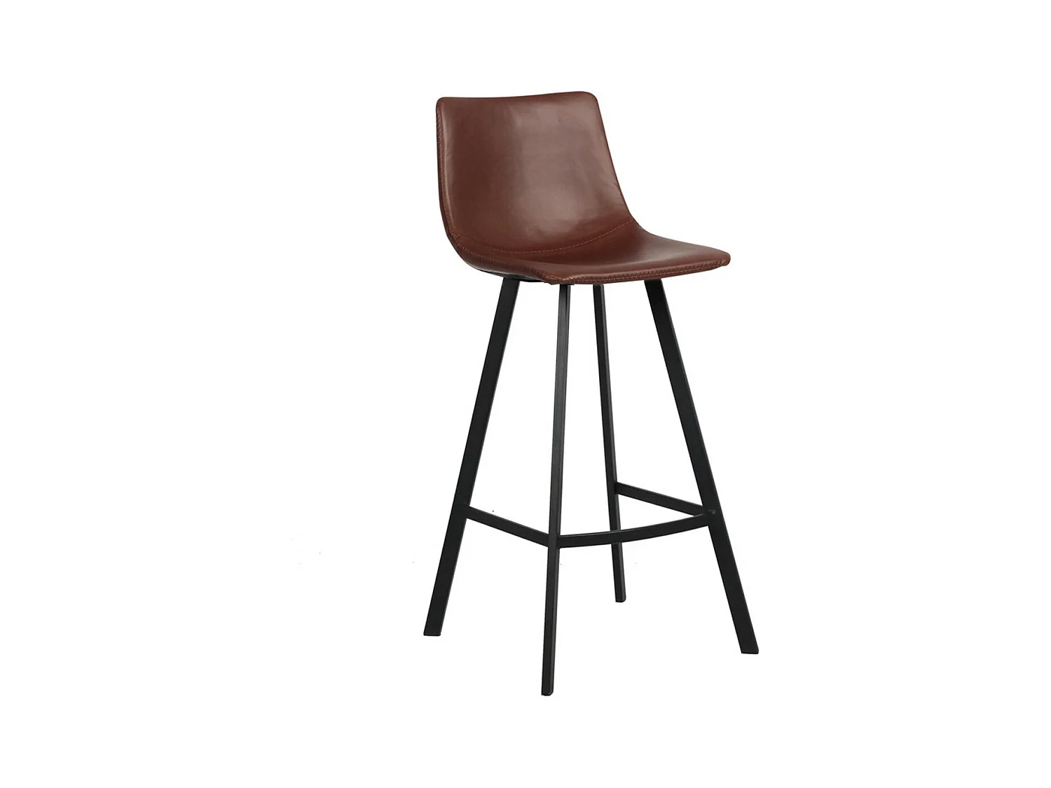 Chaise de comptoir OZON – PU cognac – H108 x L45 x P49 cm