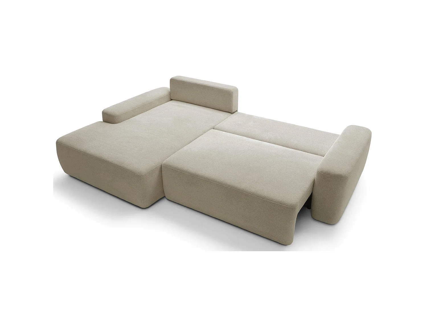Hoekbank - beige chenille - linkerzijde - BALEO