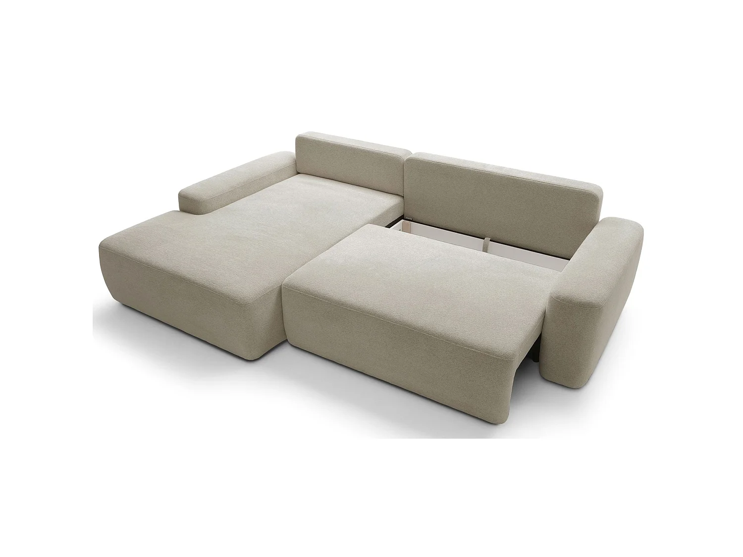 Hoekbank - beige chenille - linkerzijde - BALEO