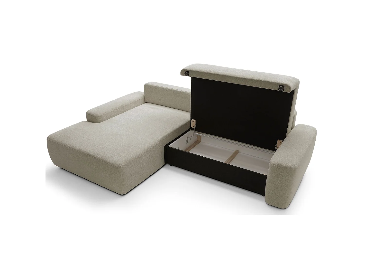 Hoekbank - beige chenille - linkerzijde - BALEO