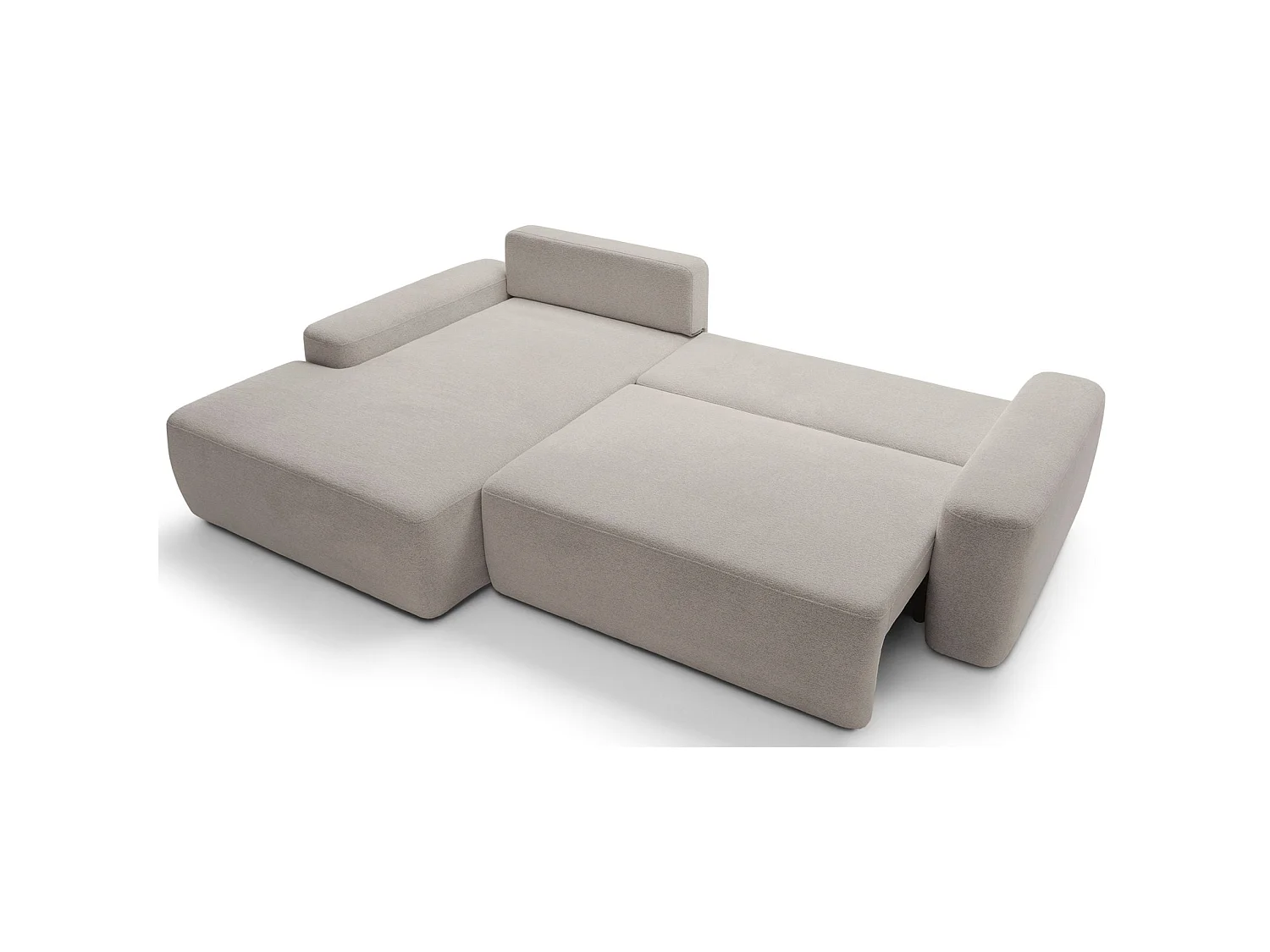 Hoekbank - grijsbeige chenille - linkerzijde - BALEO