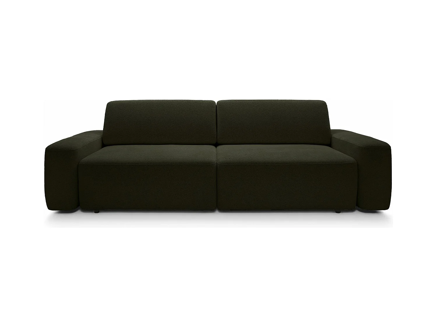 Canapé convertible 3 places - olive chenille - BALEO