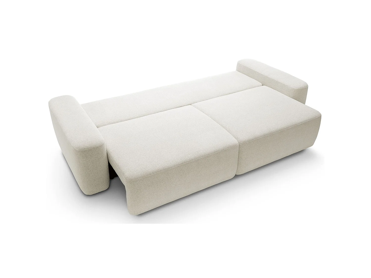 Canapé convertible 3 places - créme chenille - BALEO