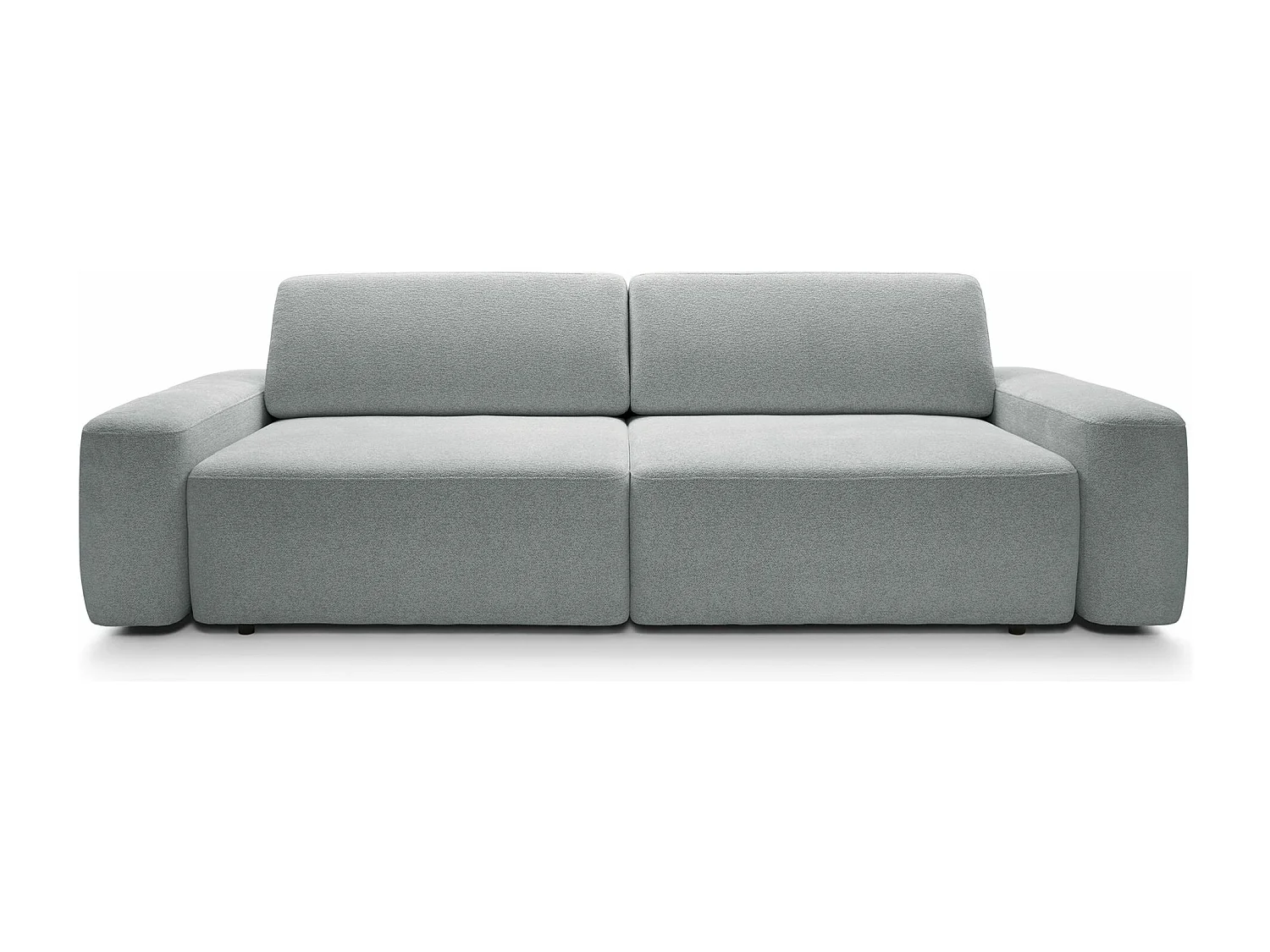 3-Sitzer Sofa mit Schlaffunktion - Chenille-Bezug - hellgrau - BALEO