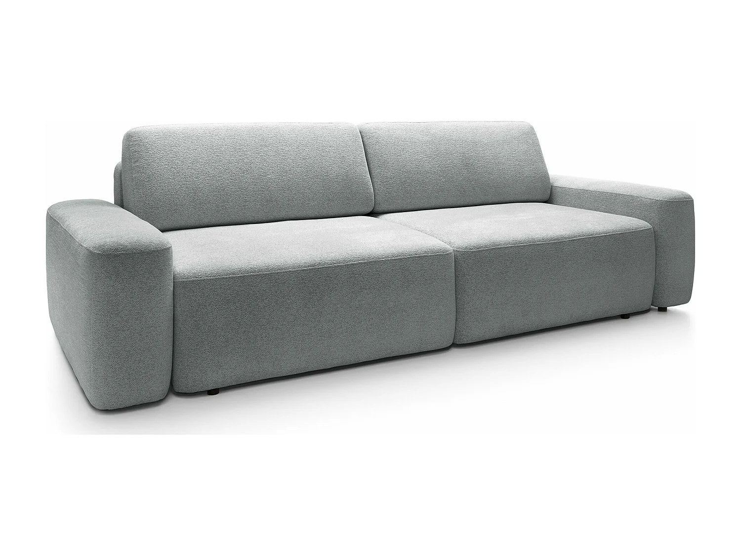3-Sitzer Sofa mit Schlaffunktion - Chenille-Bezug - hellgrau - BALEO