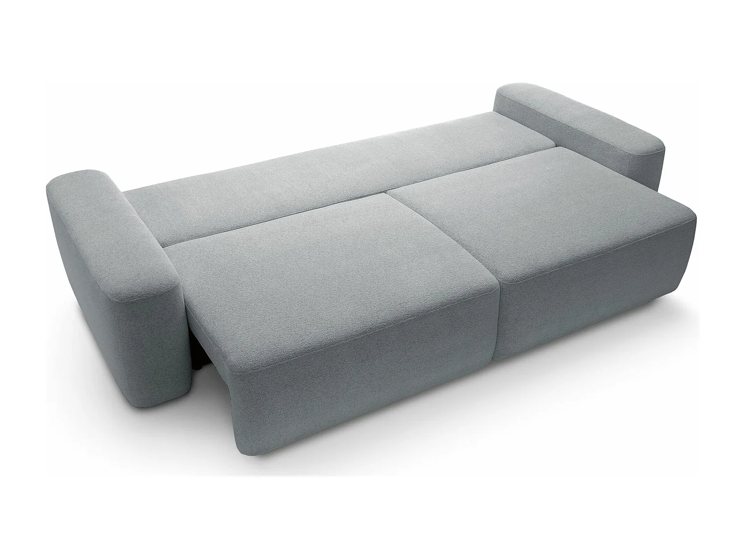 Canapé convertible 3 places - gris clair chenille - BALEO