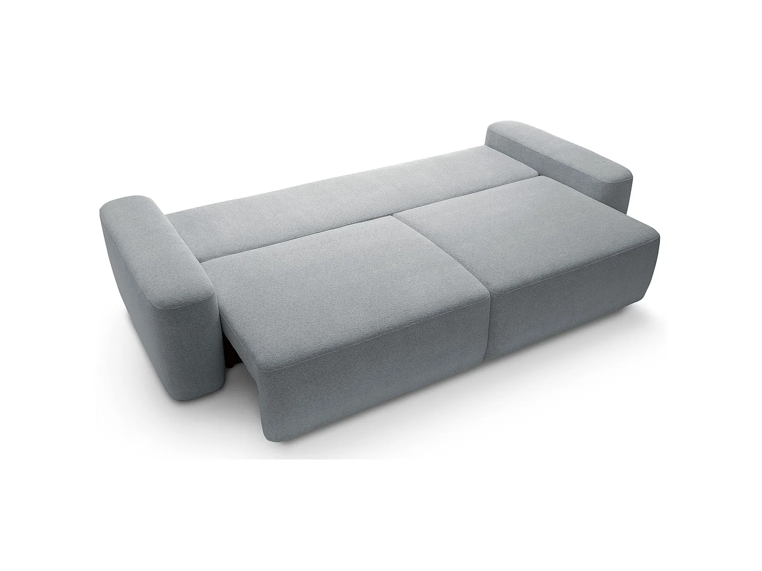 Canapé convertible 3 places - gris clair chenille - BALEO