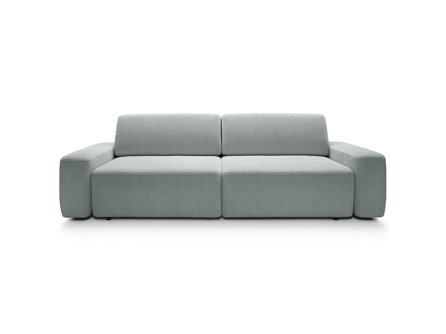 Canapé convertible 3 places - gris clair chenille - BALEO