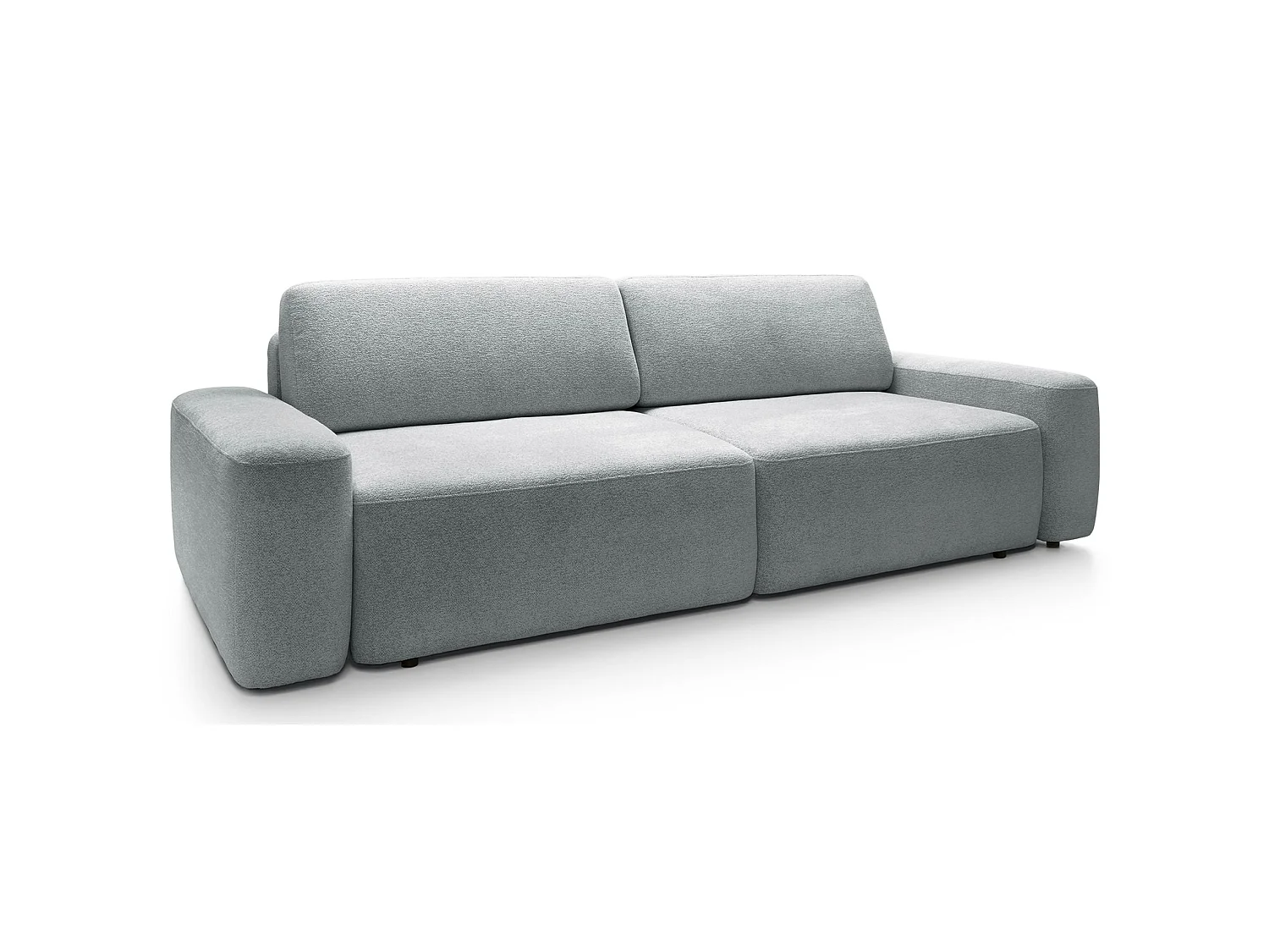 Canapé convertible 3 places - gris clair chenille - BALEO