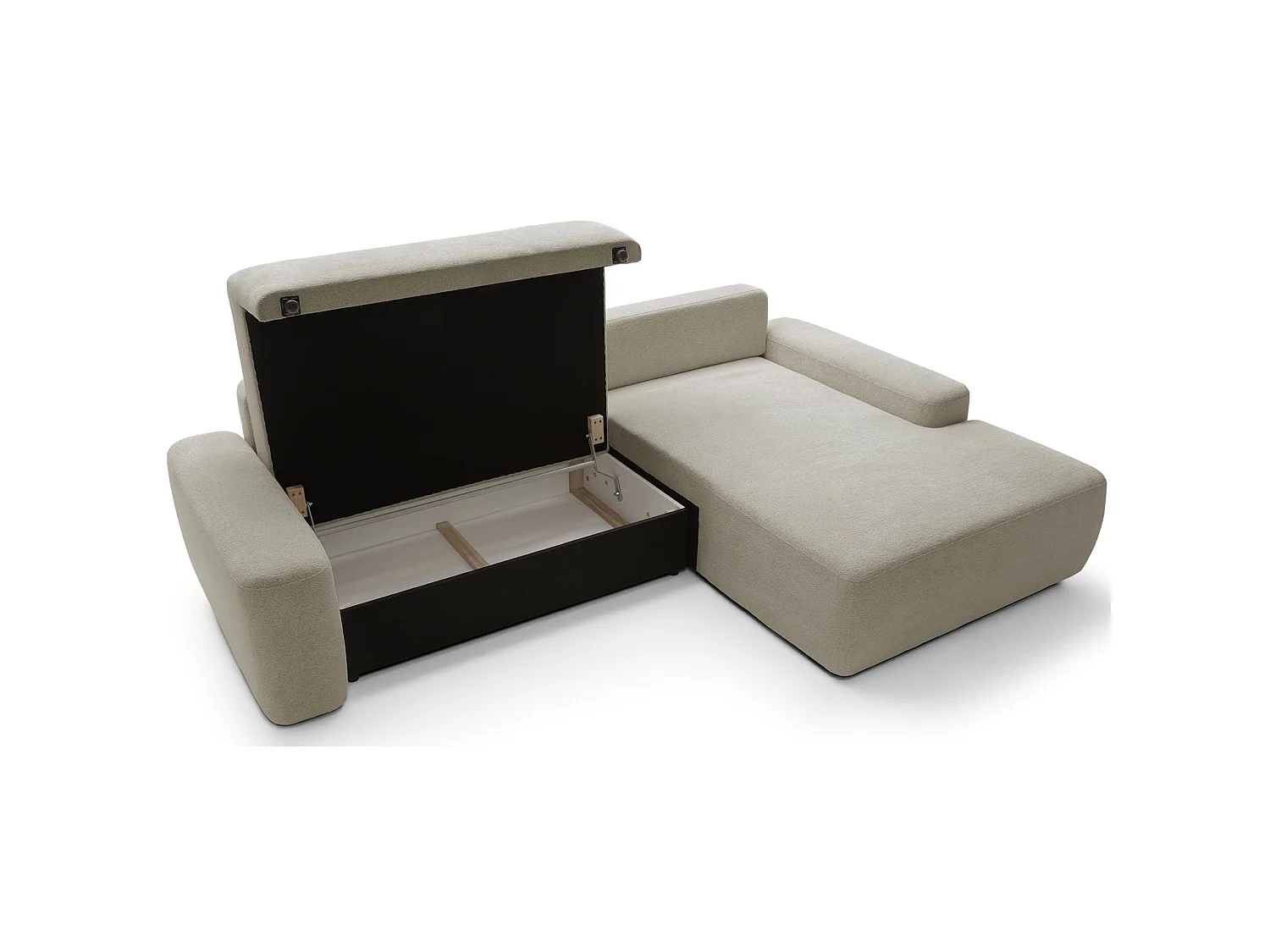 Hoekbank - beige chenille - rechterzijde - BALEO
