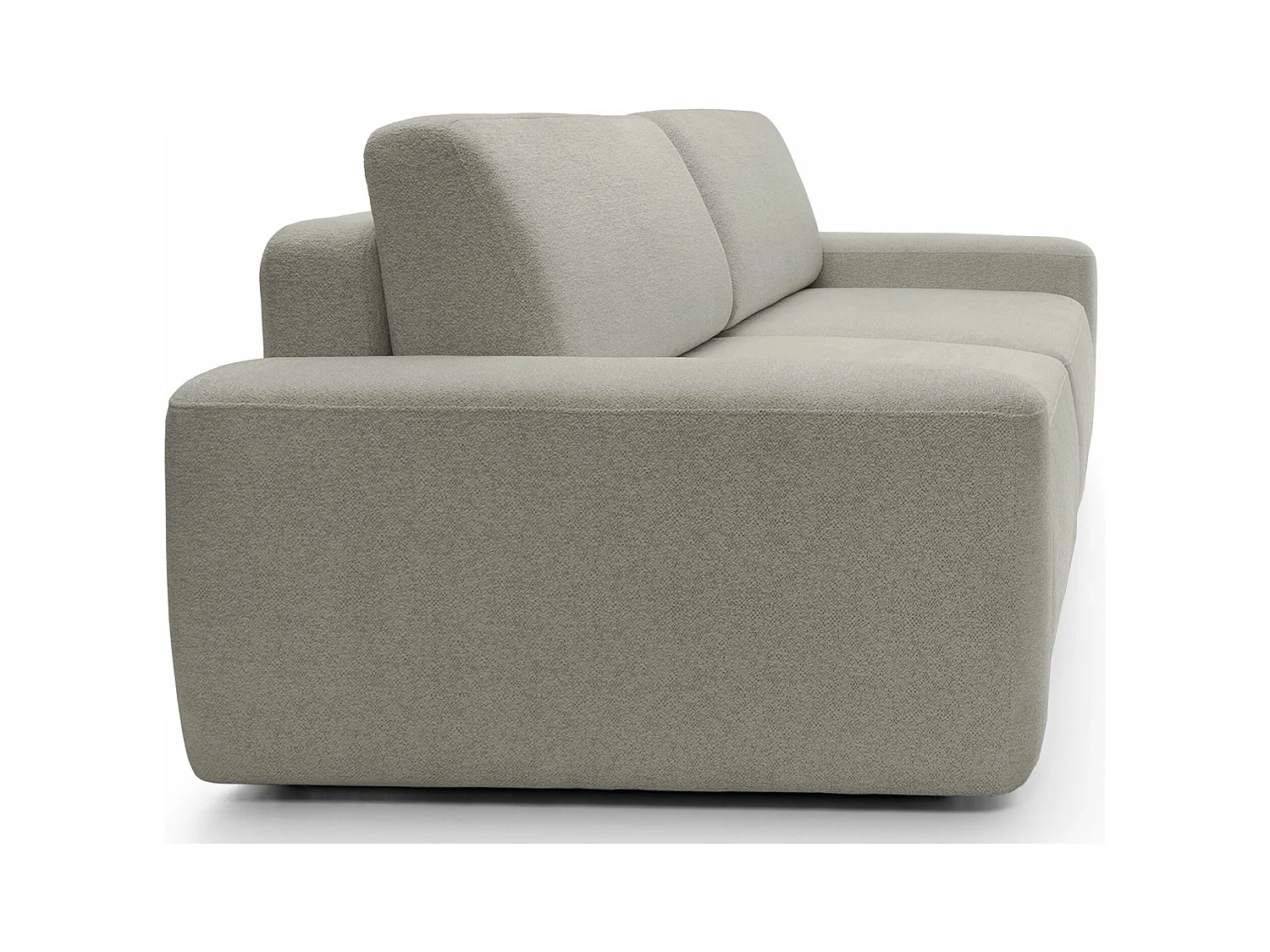Canapé convertible 3 places - gris-beige chenille - BALEO