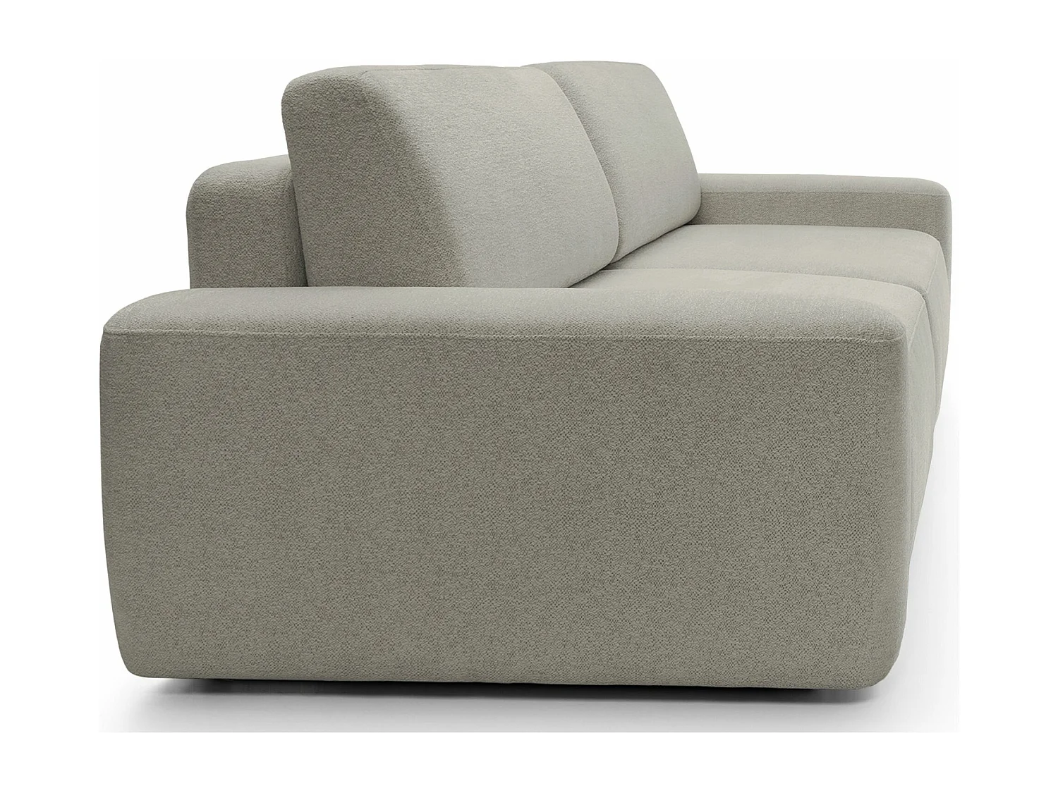 Canapé convertible 3 places - gris-beige chenille - BALEO