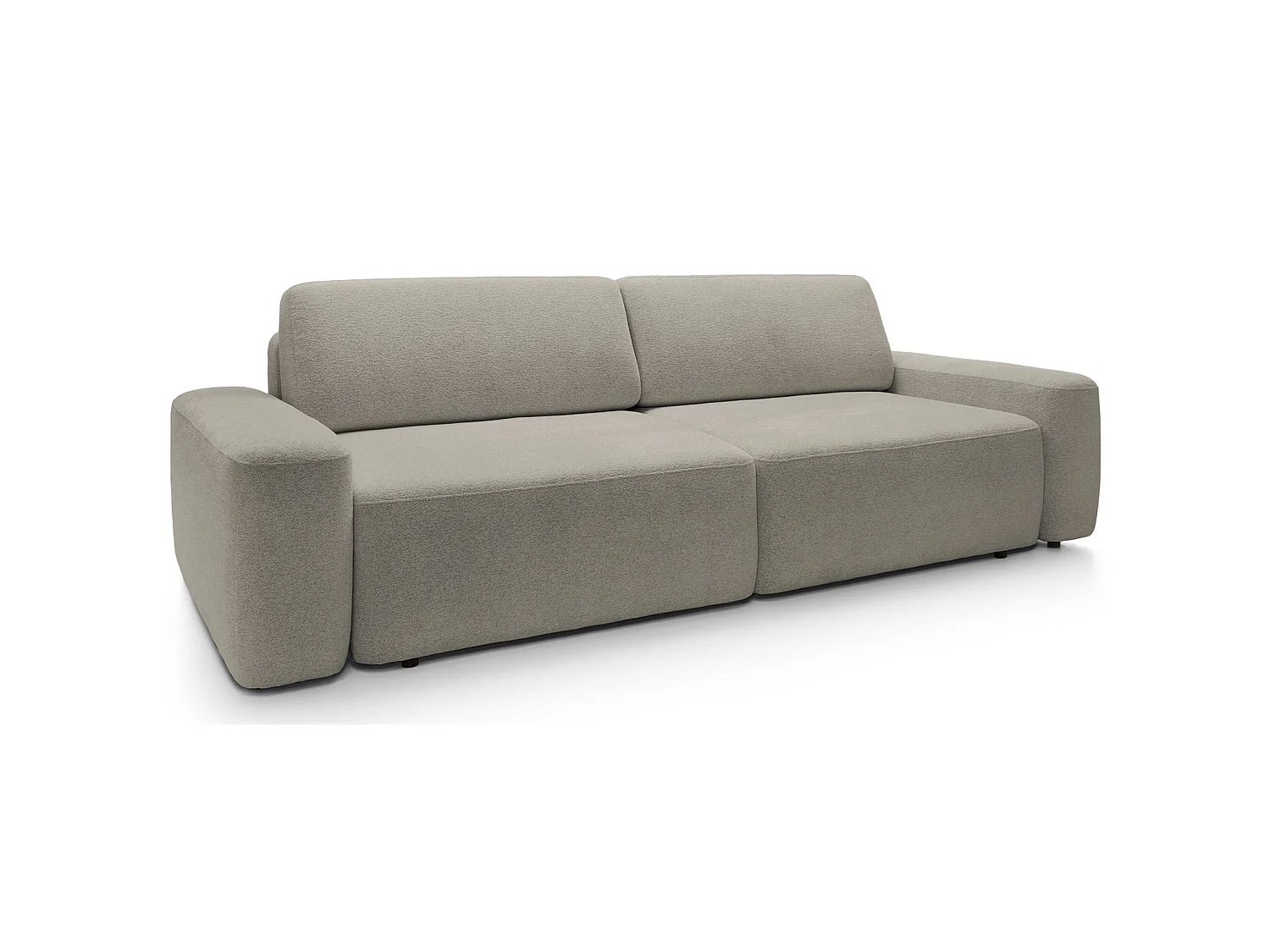 3-zits slaapbank - grijsbeige chenille - BALEO