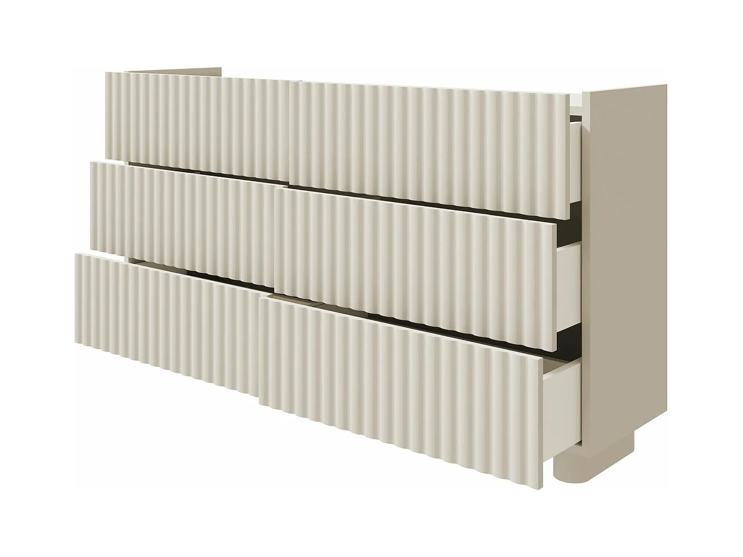 Kommode mit sechs Schubladen - Greige - 147 cm - FIORRA