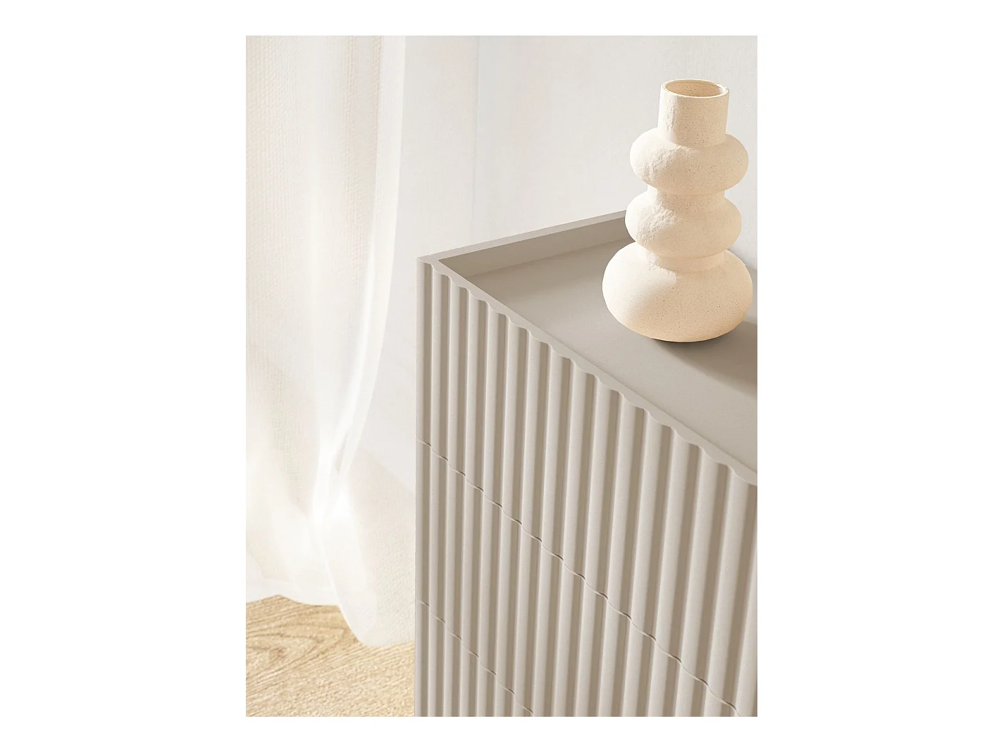 Kommode mit sechs Schubladen - Greige - 147 cm - FIORRA