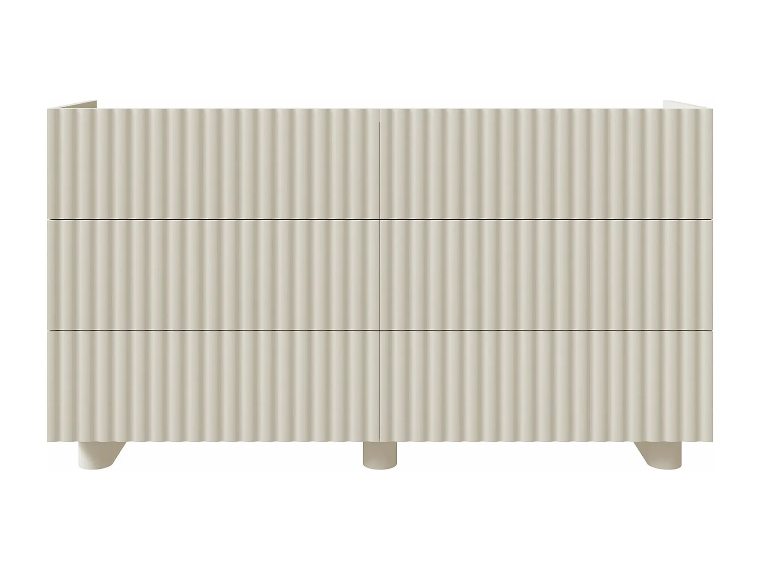 Kommode mit sechs Schubladen - Greige - 147 cm - FIORRA