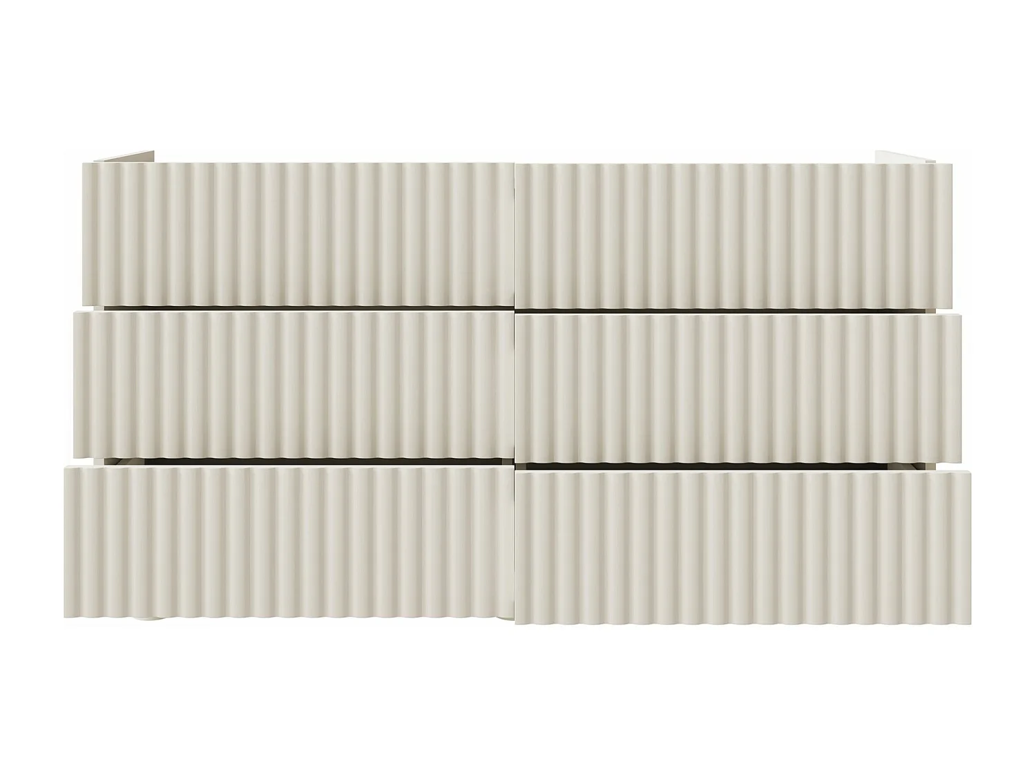 Kommode mit sechs Schubladen - Greige - 147 cm - FIORRA