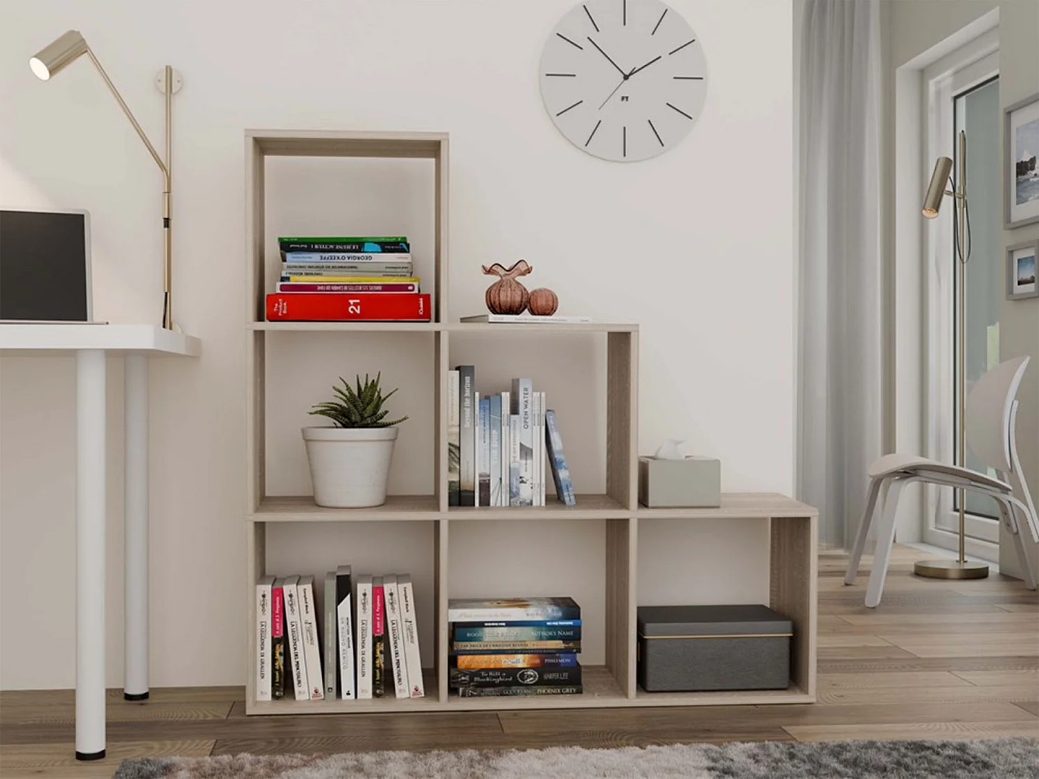 Trapplank met 6 planken - Sonoma eiken - 115 cm - STEPI