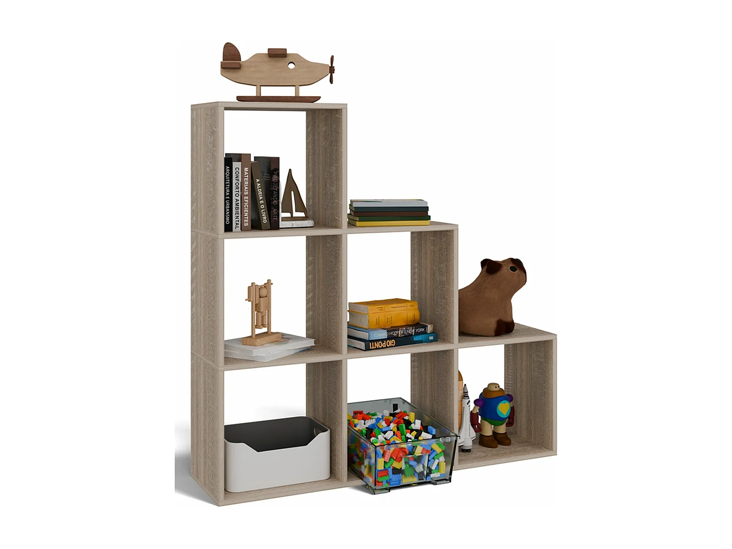 Trapplank met 6 planken - Sonoma eiken - 115 cm - STEPI