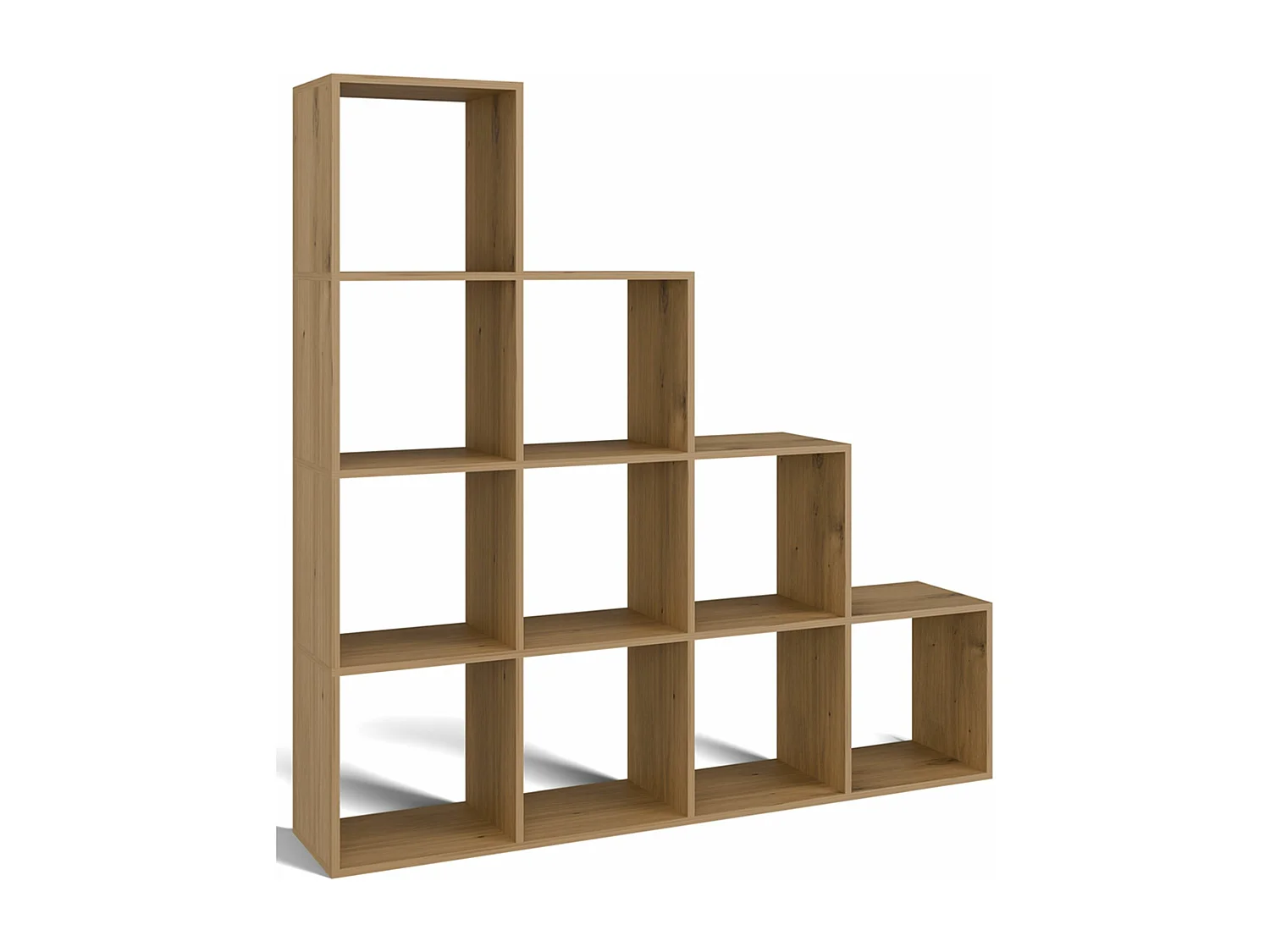 Estantería escalonada con 10 estantes - Roble Artesanal - 153 cm - STEPI
