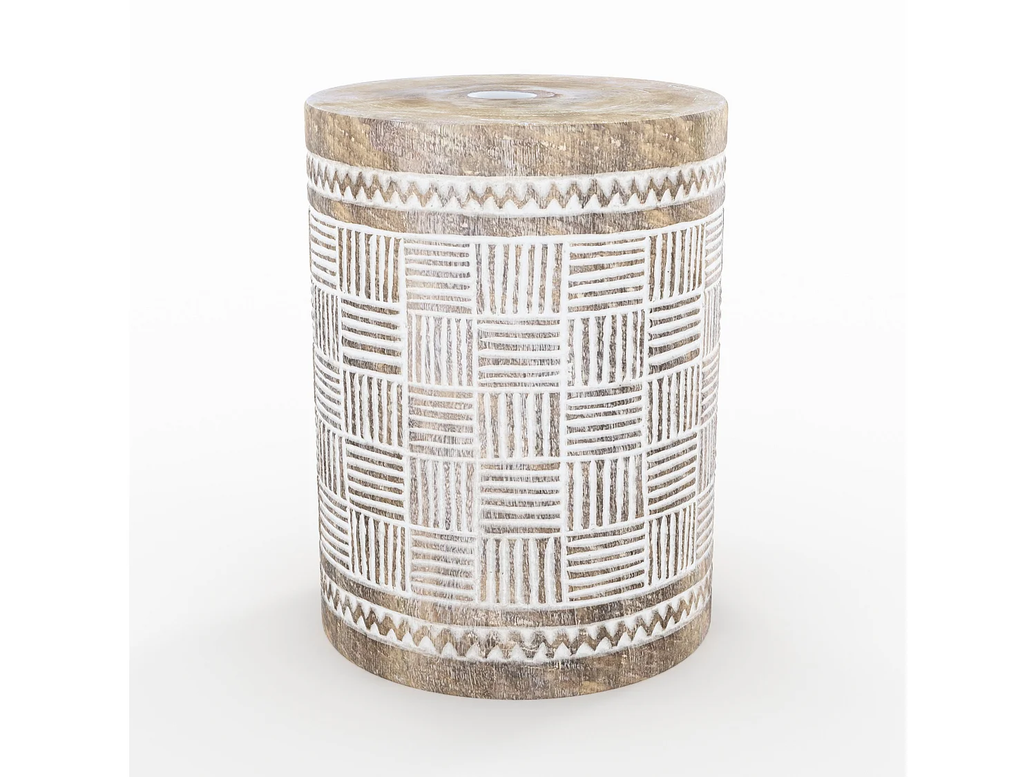 Set ombrellone in macramè e base per ombrellone in legno di suar - Fakélé