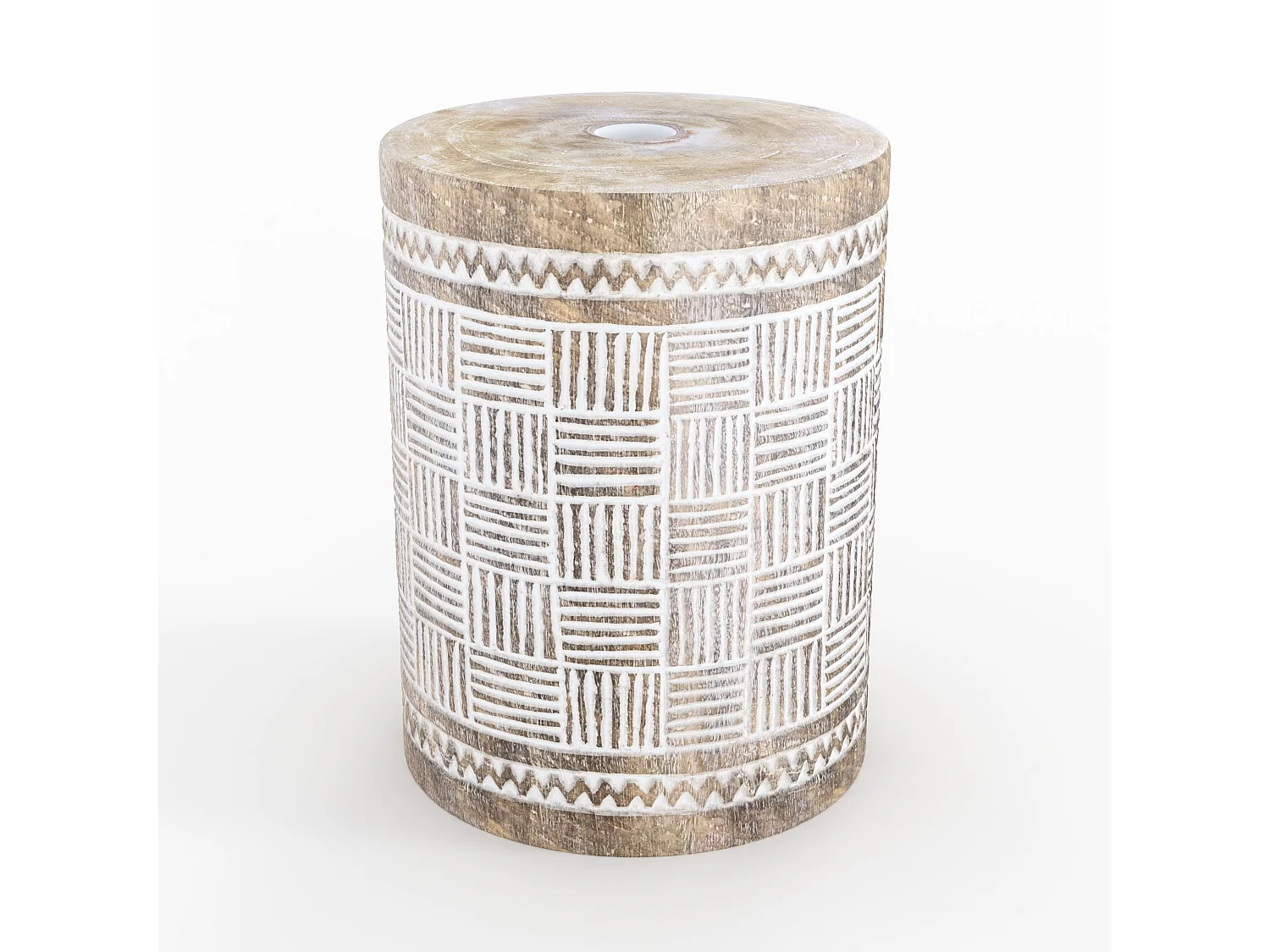 Set ombrellone in macramè e base per ombrellone in legno di suar - Fakélé