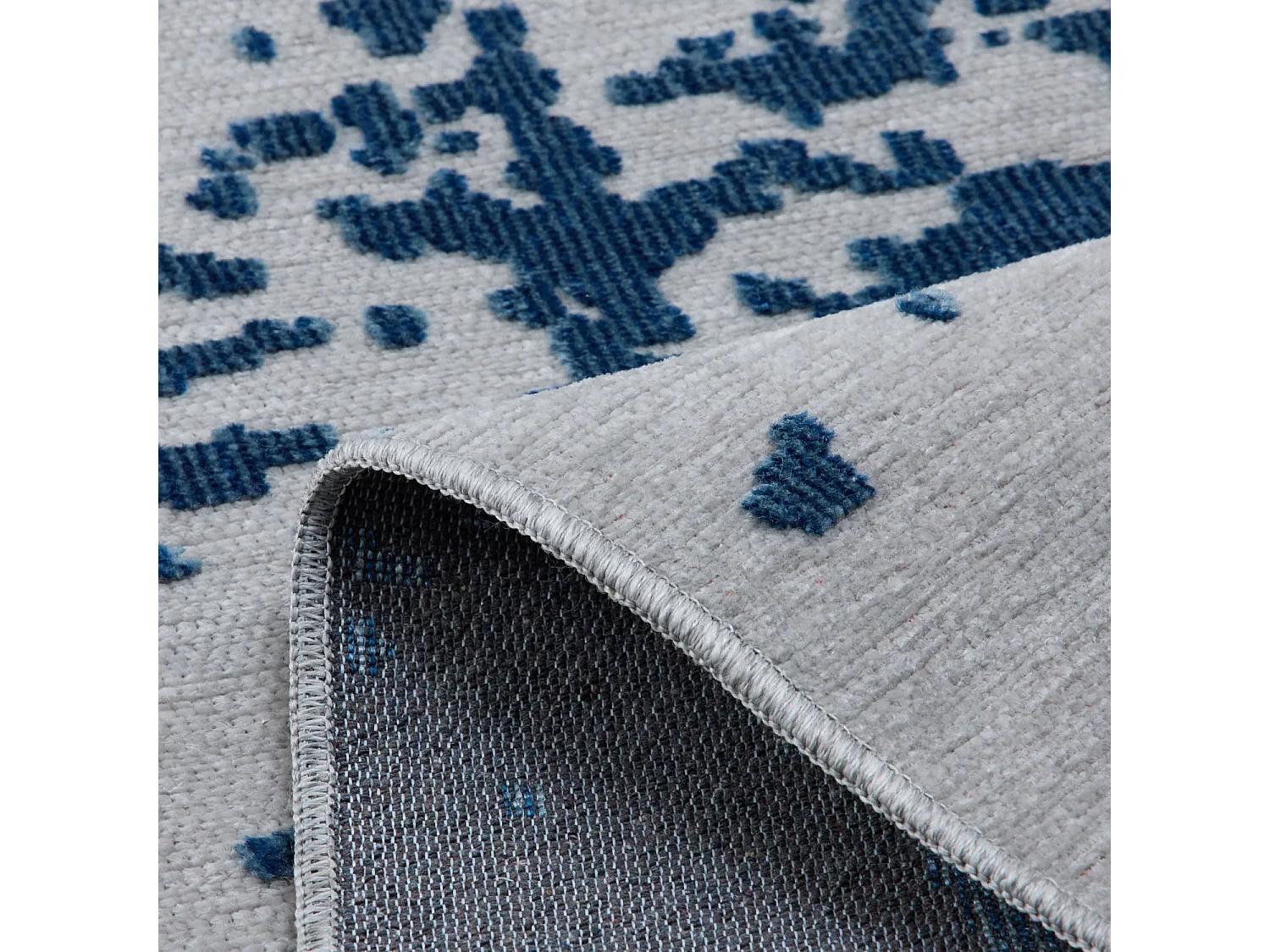 Tapis d'extérieur - 114x170cm - Bleu - Réversible - 100% polypropylène - 1350gr / m² - BYBLOS