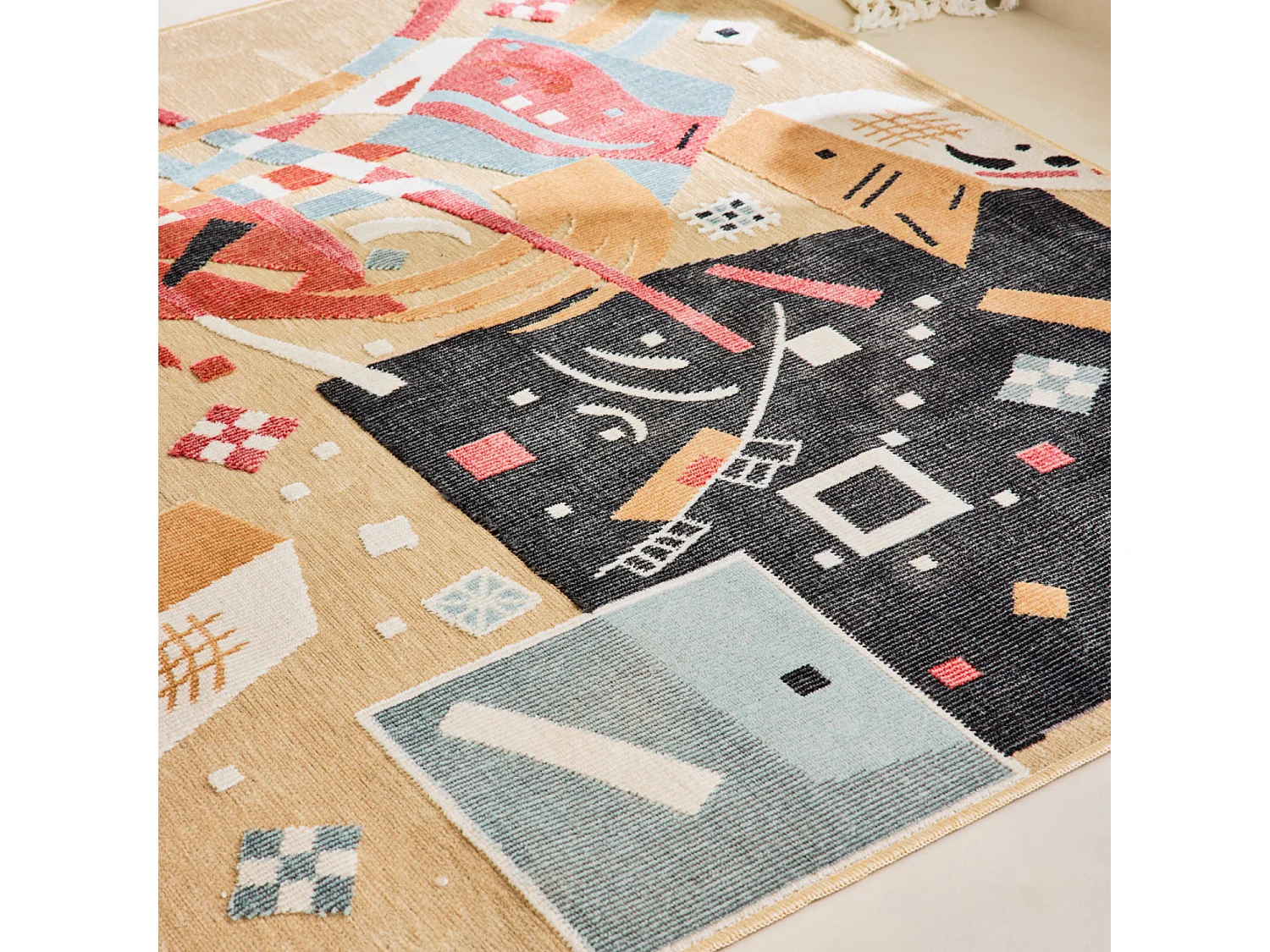 Tapis d'extérieur - 190x290cm - Beige - Réversible - 100% polypropylène - 1350gr / m² - SEVILLE