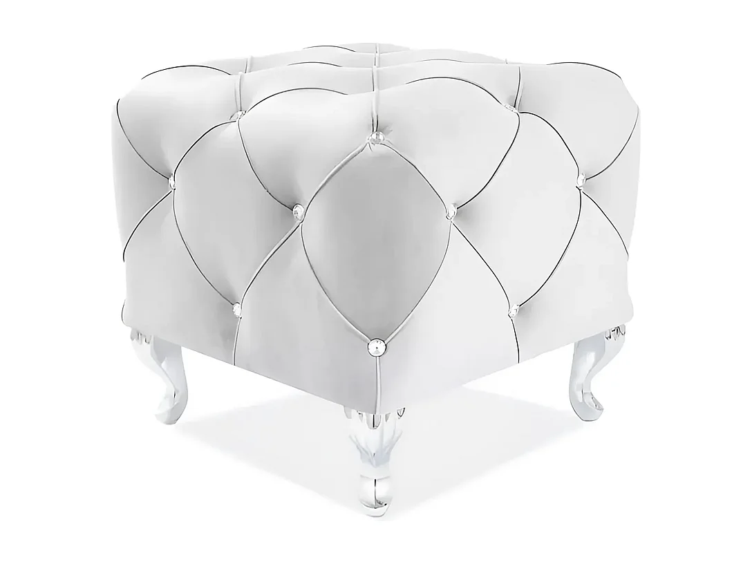 Hocker Hestia-k/Samtstoffbezug/Grau