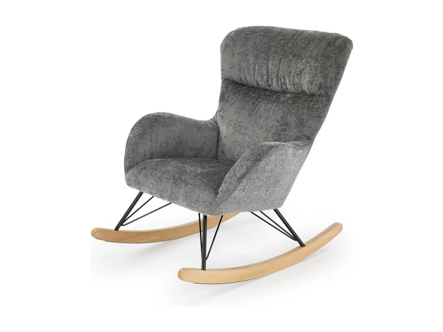 Sedia a dondolo Castro/grigio