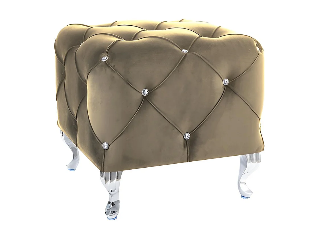 Pouf Hestia-k/Tissu-Velours/Beige