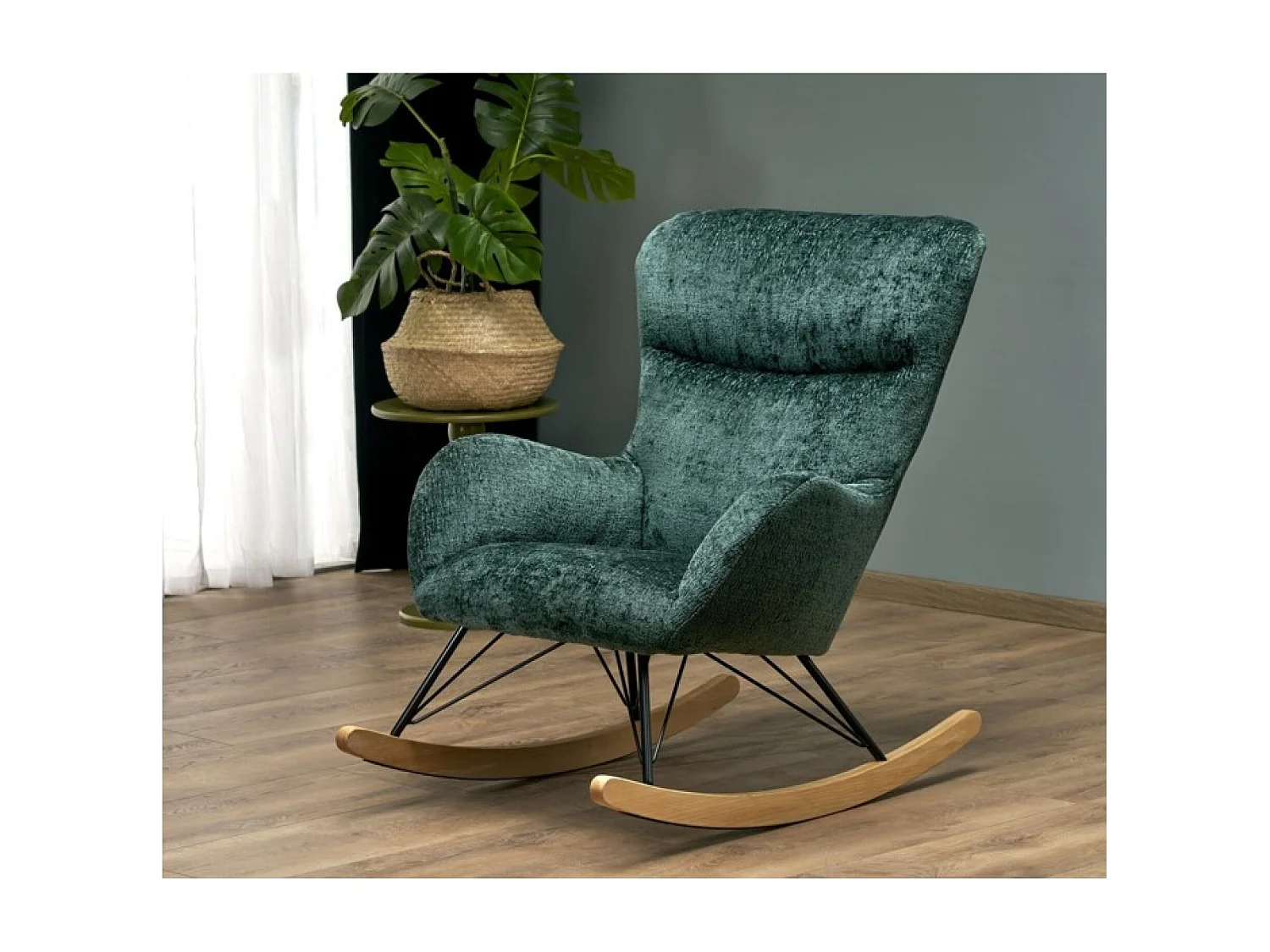 Fauteuil à bascule Castro/verte