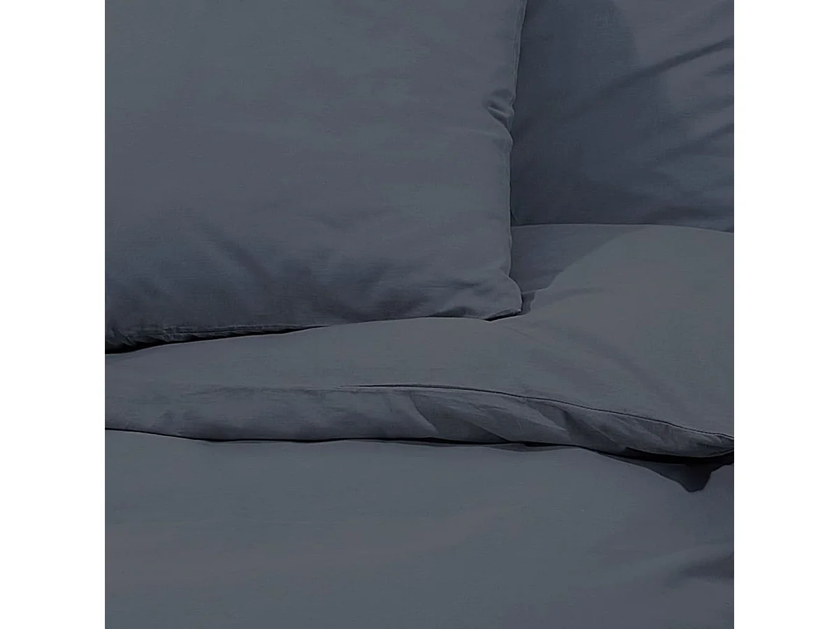 Ensemble de housse de couette Anthracite 140x200 cm Microfibre