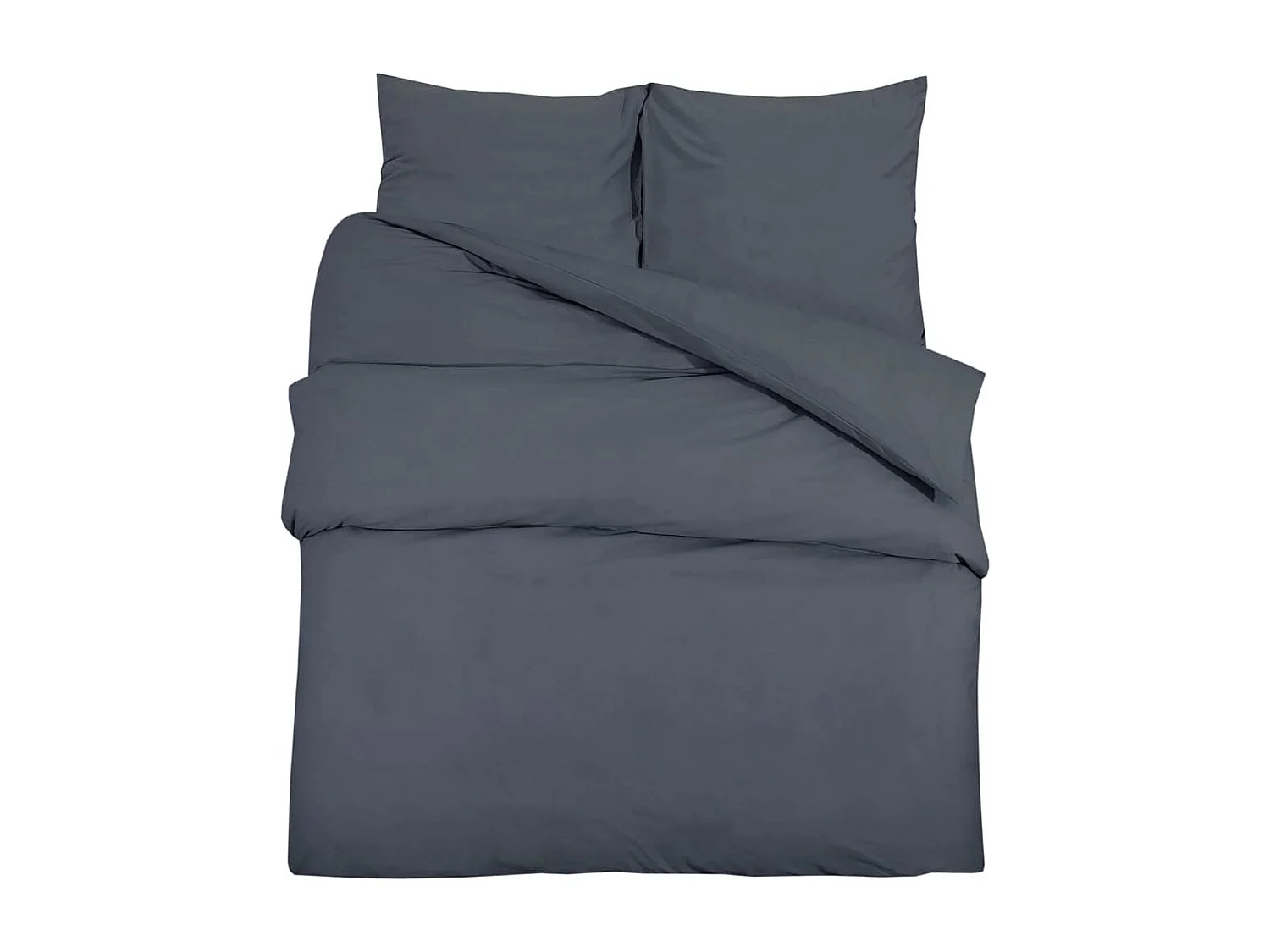 Ensemble de housse de couette Anthracite 140x200 cm Microfibre