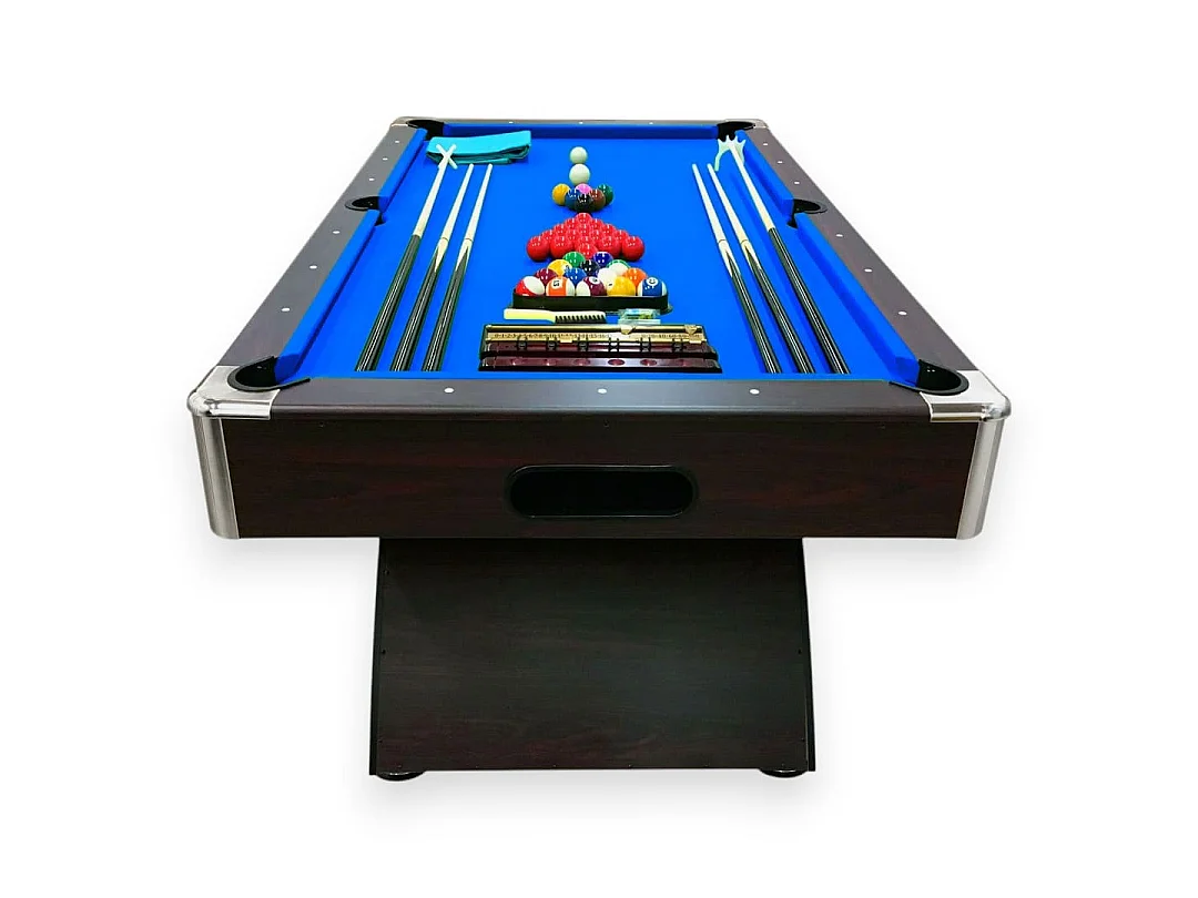 Table de billard 8 pieds moderne bleu avec accessoires complete  – Thunder