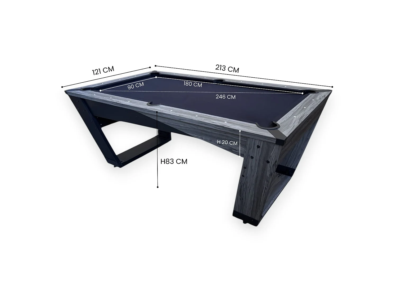 Designer Black 7 ft Pool Table  with Complete Accessories Set – Scorpion