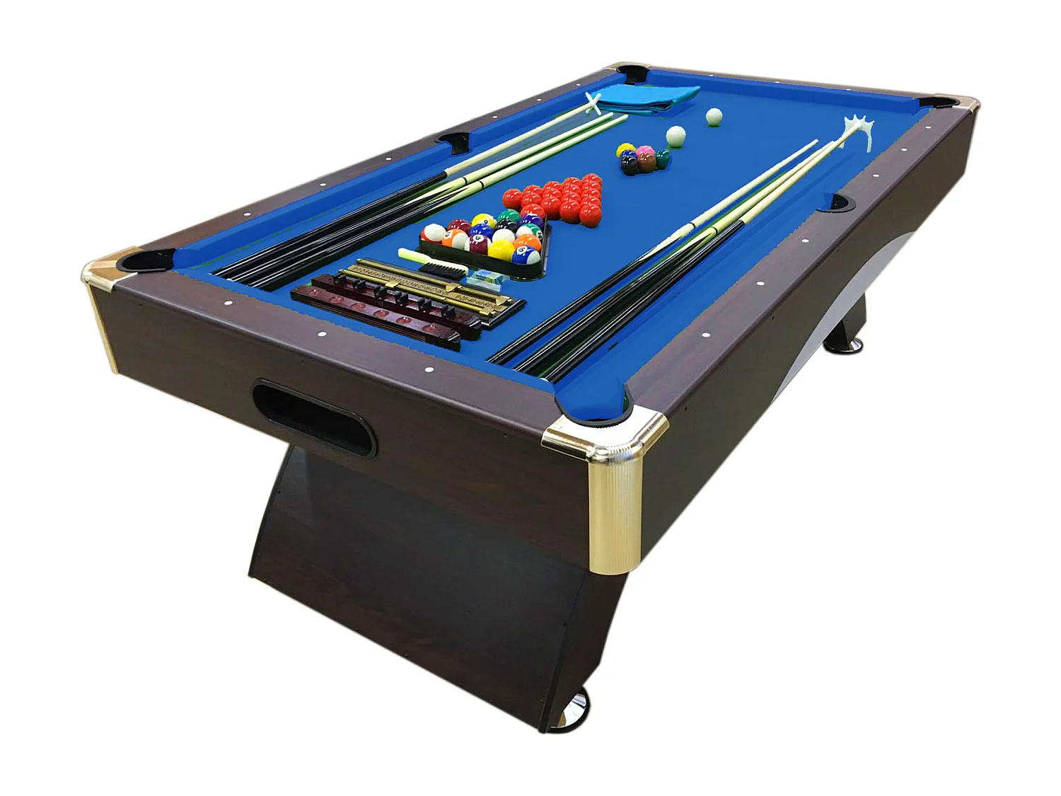 Table de billard 8 Pieds moderne avec bancs de rangement – ​​Thunder
