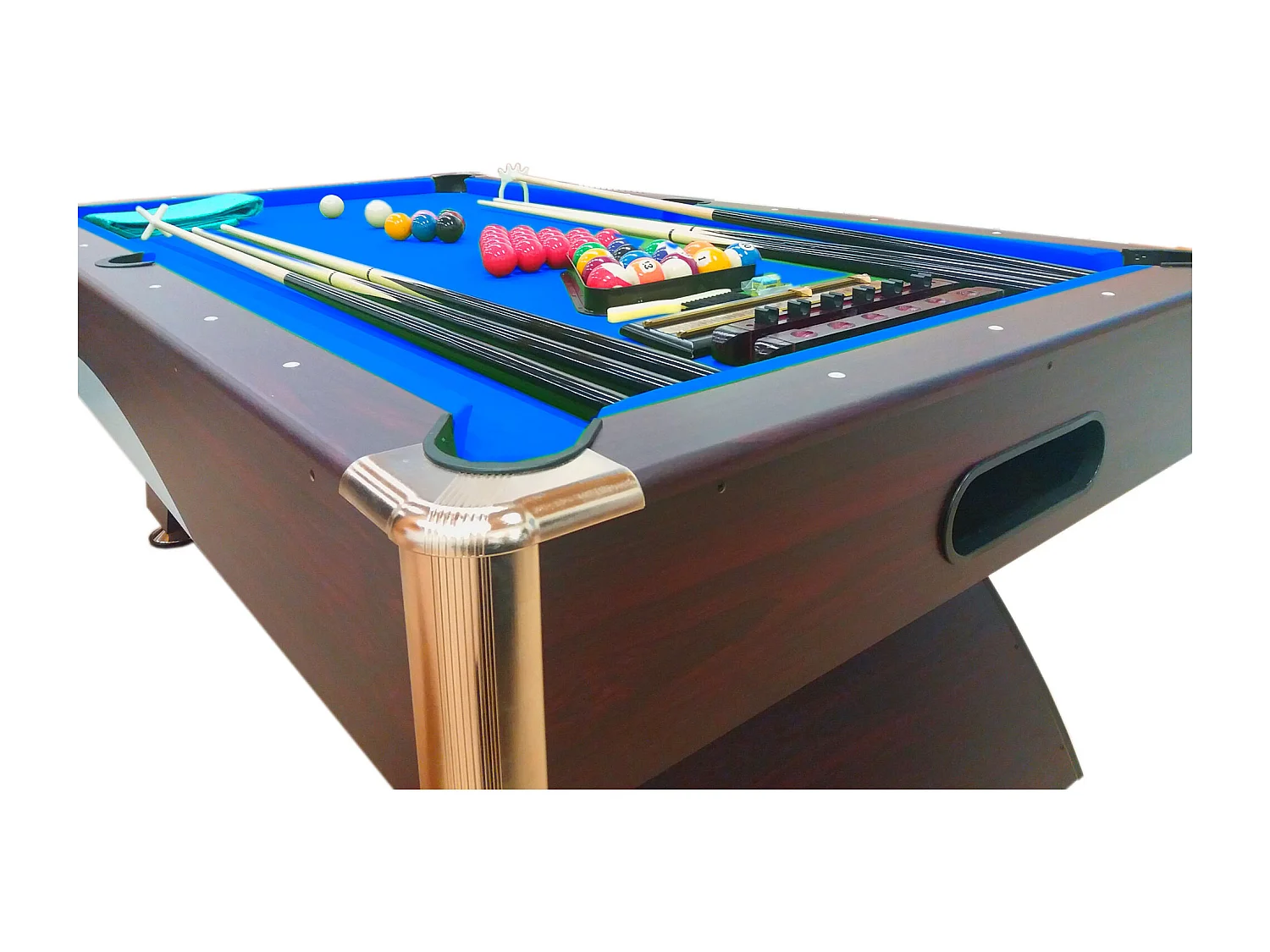 Table de billard 8 Pieds moderne avec bancs de rangement – ​​Thunder