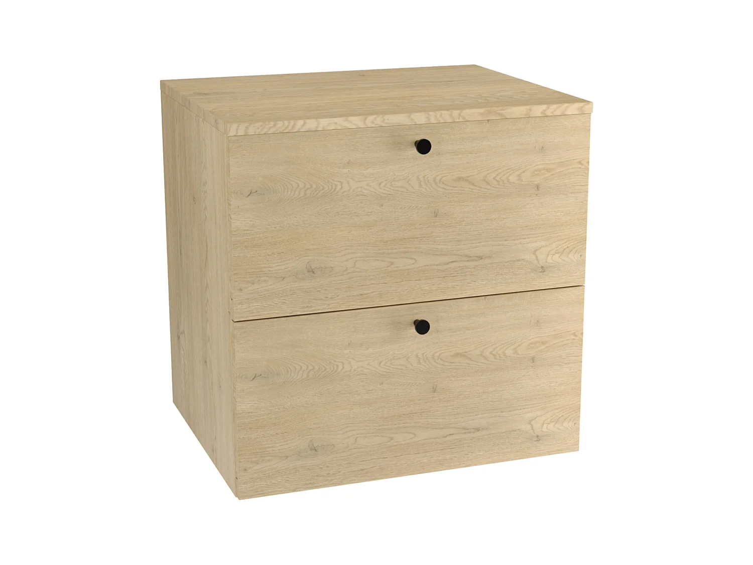 Meuble lavabo WENA, fronts lisses, Beti, 60x60x47 cm, Chêne de Crémone
