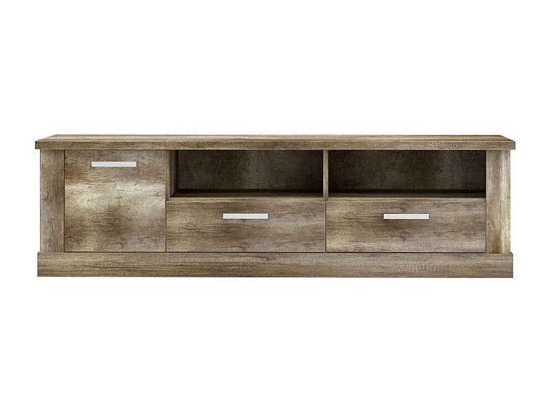 Mueble TV de 51x179x53 cm con 2 cajones inferiores y puerta en color beige Yukon